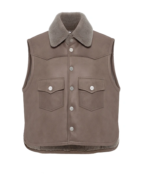 Коричневый жилет из овчины, 1