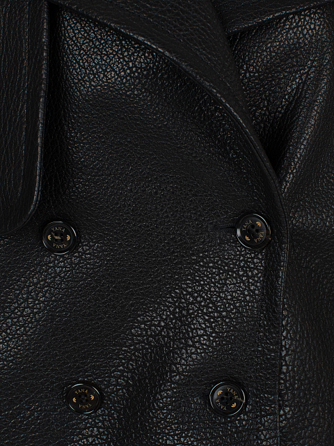 Укороченный кожаный тренч, 4