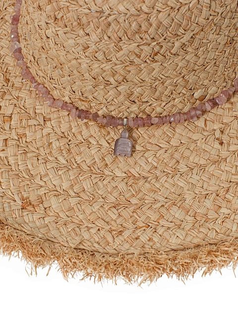 Соломенная шляпа с отделкой из кунцита, 4 Соломенная шляпа с отделкой из кунцита, 4