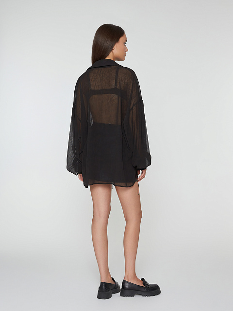 Черная блузка из шифона, 6 Черная блузка из шифона, 6