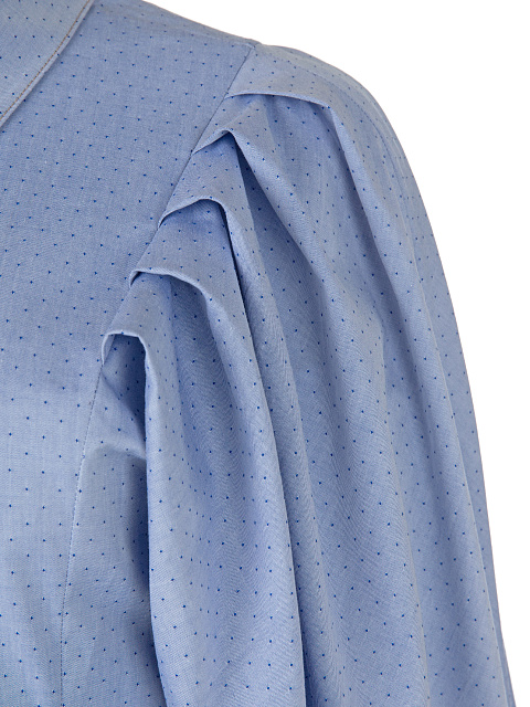 Голубая хлопковая рубашка в крапинку, 4 Голубая хлопковая рубашка в крапинку, 4
