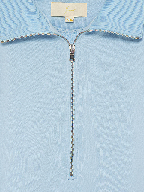 Голубой костюм с укороченной толстовкой и вышивкой в виде васильков, 4 Голубой костюм с укороченной толстовкой и вышивкой в виде васильков, 4