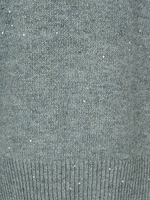 Темно-серый пуловер с люрексом и пайетками, 3 Темно-серый пуловер с люрексом и пайетками, 3