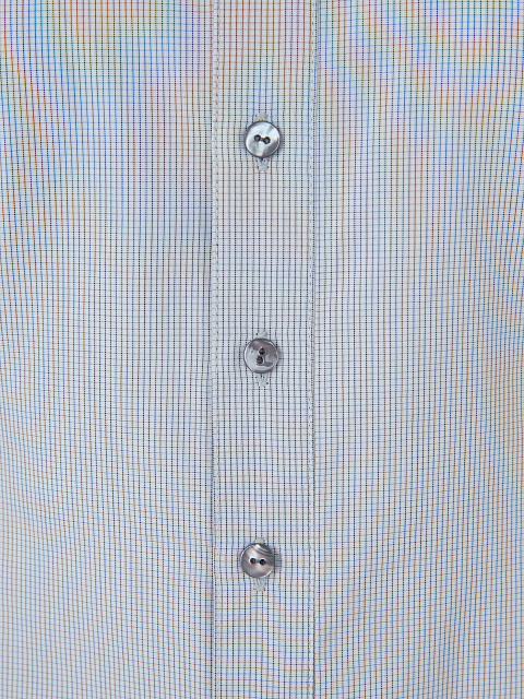 Серая хлопковая рубашка в клетку, 3