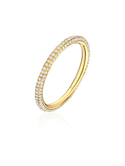Кольцо из желтого золота с бриллиантами круглой огранки, 1