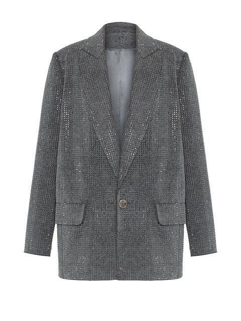 Жакет из денима с кристаллами, 1