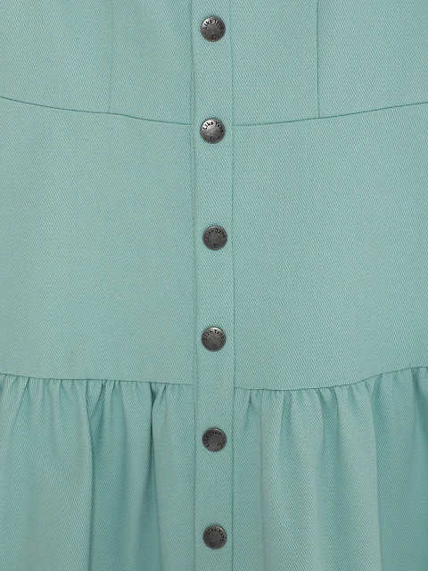 Светло-бирюзовое платье-миди из денима, 3