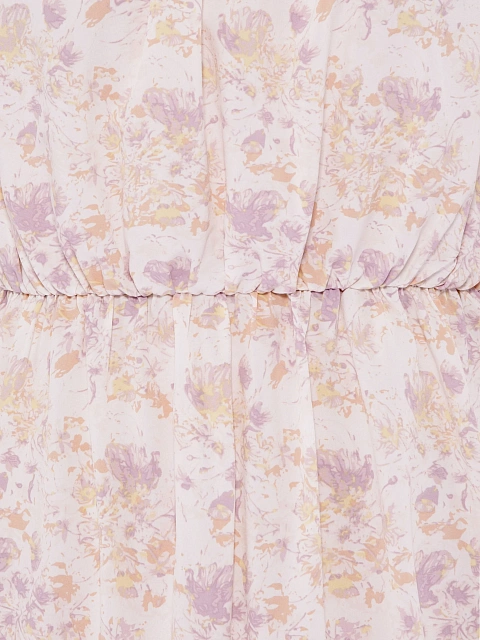 Платье-миди с сиреневым цветочным принтом, 3