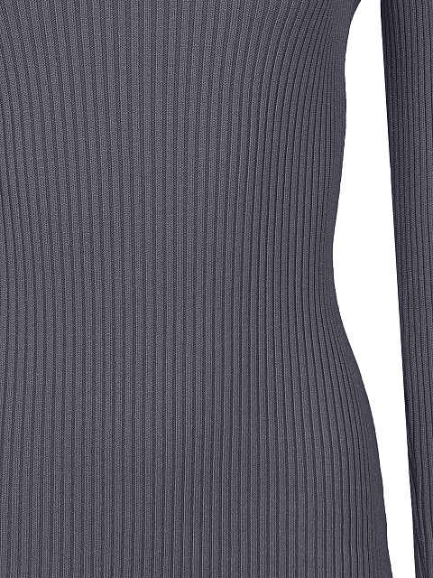 Темно-серое трикотажное платье-мини, 3