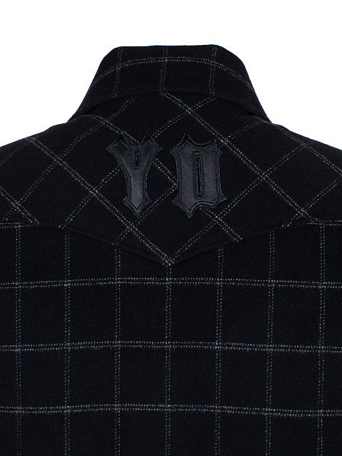 Черная рубашка в клетку с подкладкой из овчины, 3 Черная рубашка в клетку с подкладкой из овчины, 3