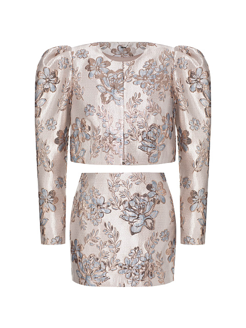 Костюм из парчи с цветочным узором , 1
