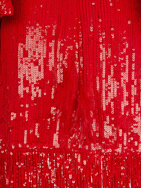 Красное платье-макси в пайетках, 4