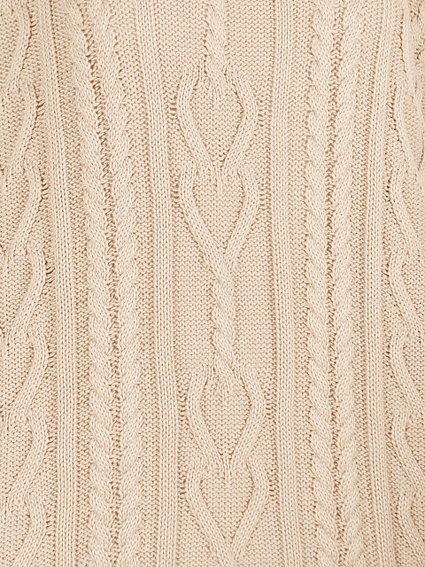 Светло-бежевое вязаное платье-свитер с косами, 3 Светло-бежевое вязаное платье-свитер с косами, 3