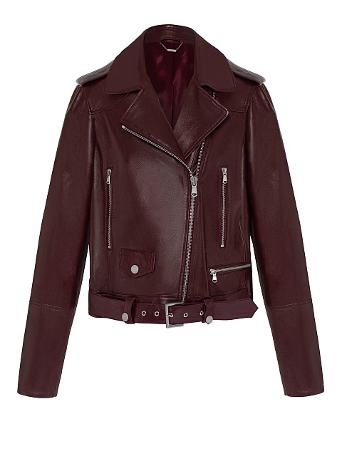 Бордовая кожаная косуха, 1