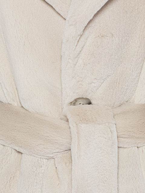 Бежевый тренч из стриженного меха норки, 4