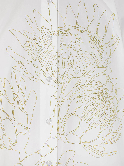 Белая рубашка с зеленой вышивкой, 4 Белая рубашка с зеленой вышивкой, 4