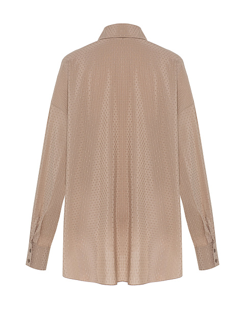 Бежевая блузка из хлопка с кружевной вышивкой, 2 Бежевая блузка из хлопка с кружевной вышивкой, 2