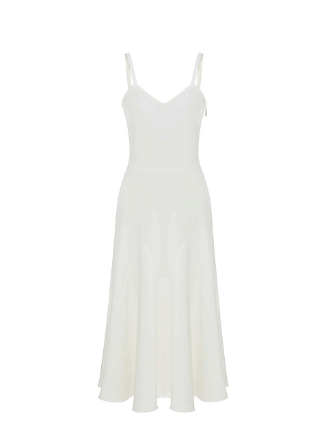 Белое хлопковое платье-миди, 1