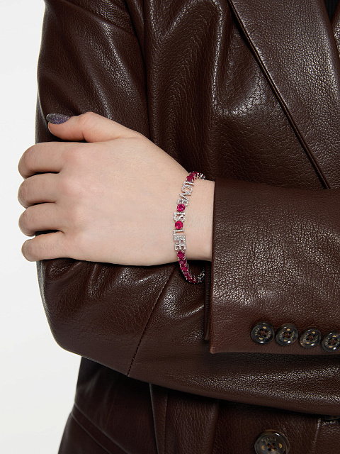 Браслет из белого золота с рубинами и бриллиантами, 2 Браслет из белого золота с рубинами и бриллиантами, 2