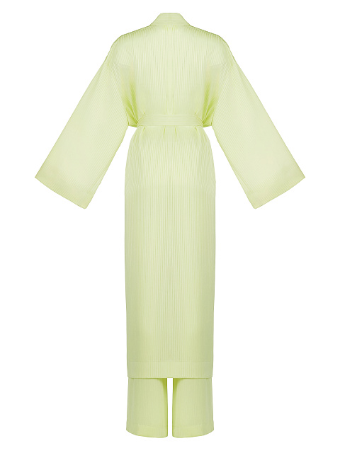 Салатовый шифоновый комплект из накидки и брюк, 3 Салатовый шифоновый комплект из накидки и брюк, 3