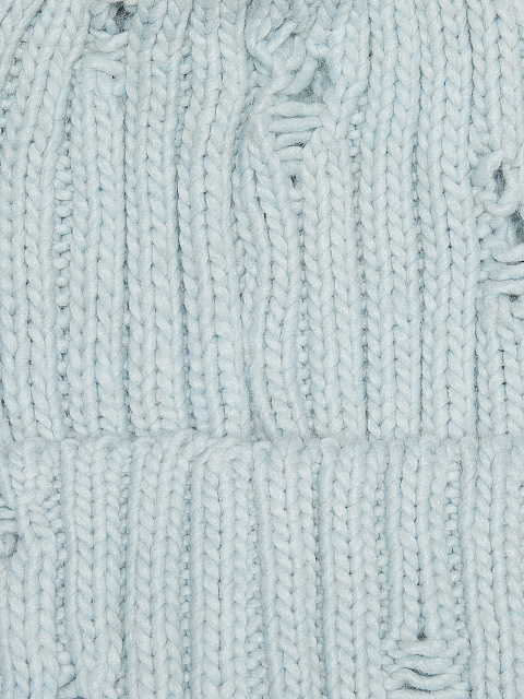 Бирюзовая вязаная шапка с дырками, 2 Бирюзовая вязаная шапка с дырками, 2