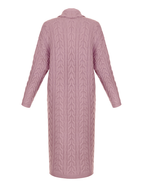 Розовое вязаное кашемировое пальто, 3