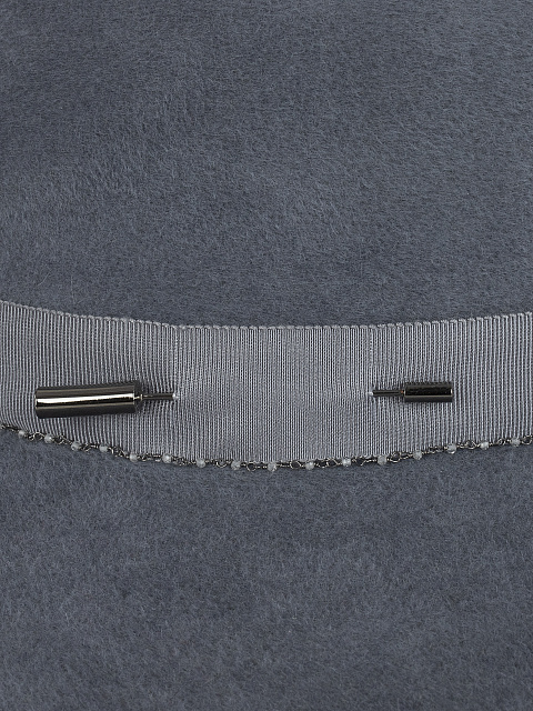 Серо-голубая фетровая шляпа с цепочкой, 4 Серо-голубая фетровая шляпа с цепочкой, 4