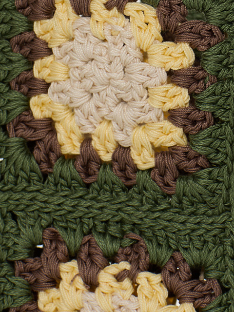 Темно-зеленая вязаная сумка-шоппер, 3