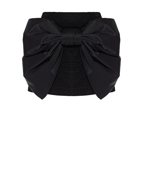 Юбка-мини из твида с бантом, 1
