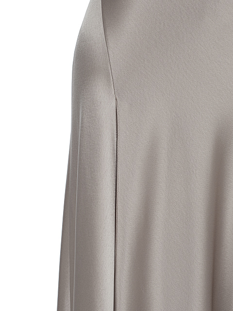 Серое платье-макси из шелка, 3