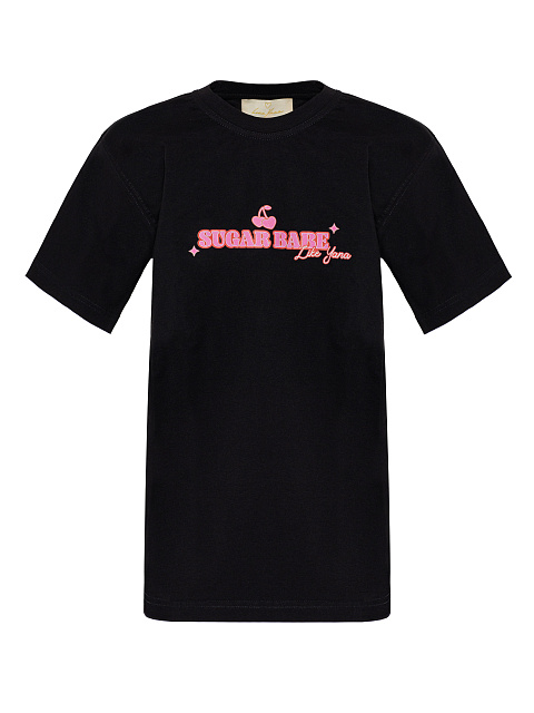 Черная хлопковая футболка Sugar Babe, 1