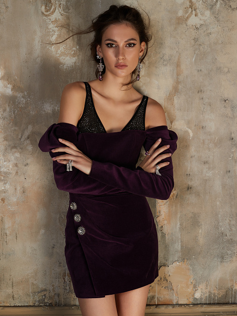 Фиолетовое бархатное платье, 5 Фиолетовое бархатное платье, 5