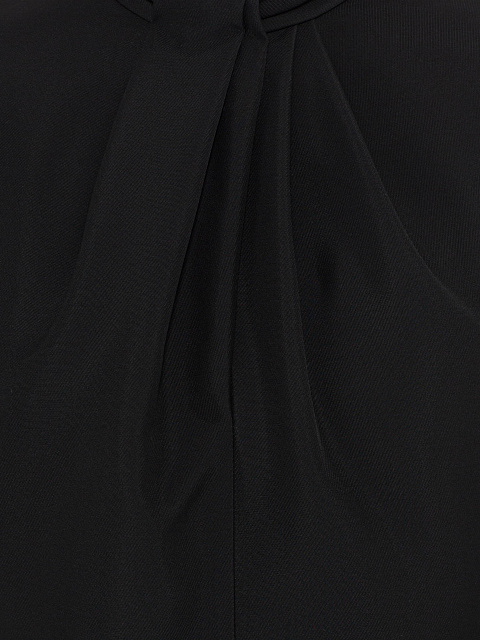 Черное платье-мини с драпировкой, 3