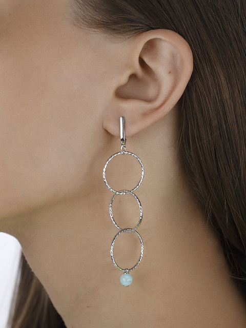 Серьги из серебра с бирюзой, 2