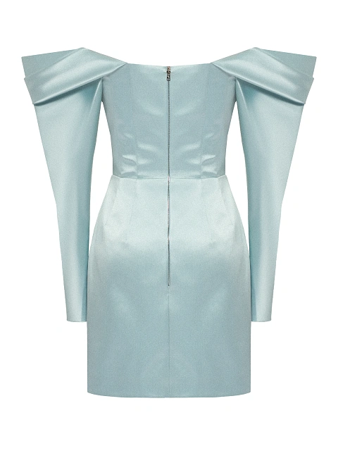Светло-голубое платье-мини из шелка, 3 Светло-голубое платье-мини из шелка, 3