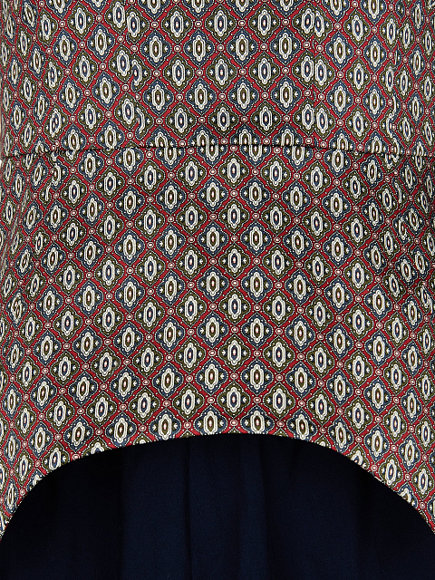 Бордово-синий комплект из топа и юбки, 5