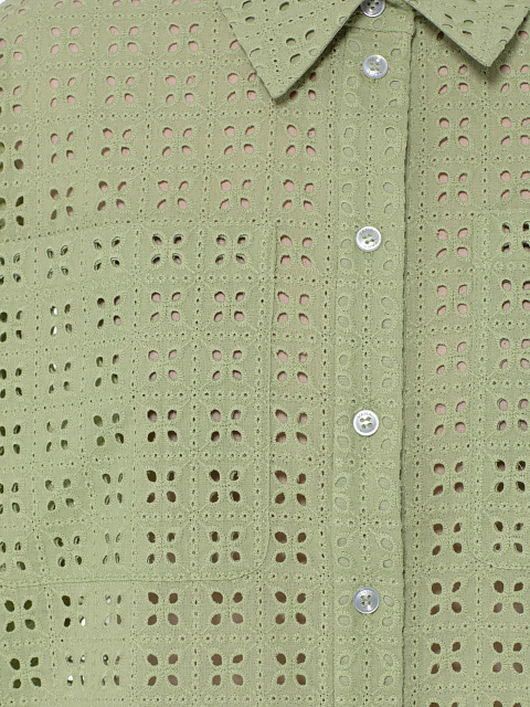 Зеленая рубашка из хлопка, 5