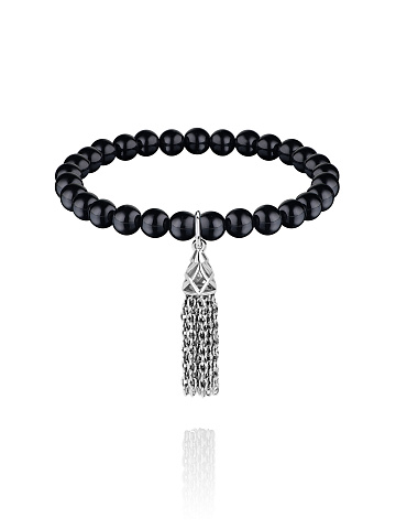 Браслет из агата с кисточкой из серебра, 1
