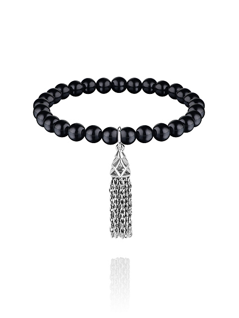 Браслет из агата с кисточкой из серебра, 1