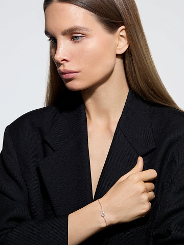 Браслет с подковой из белого золота с бриллиантом, 2 Браслет с подковой из белого золота с бриллиантом, 2