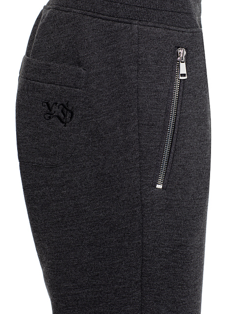 Мужской темно-серый спортивный костюм с вышивкой, 4