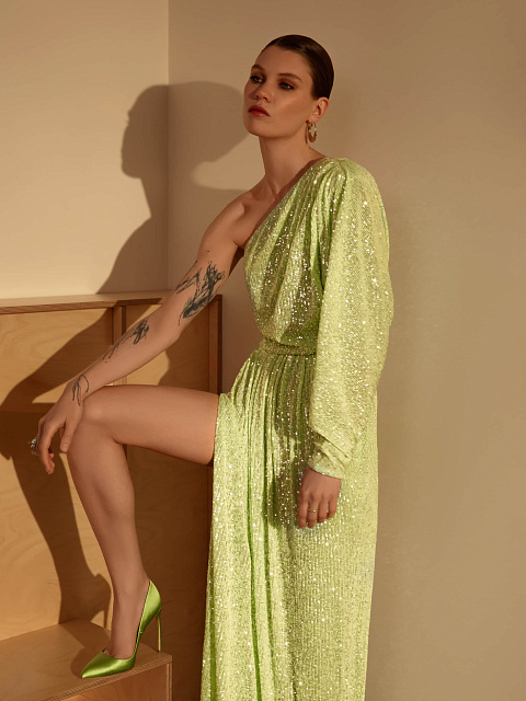 Платье-макси в пайетках, 3