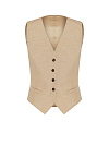 Бежевый жилет из хлопка и шелка
