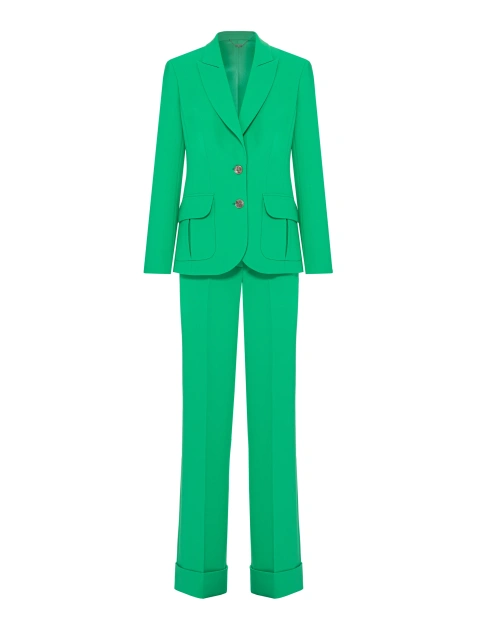 Ярко-зеленый костюм-двойка из вискозы, 1