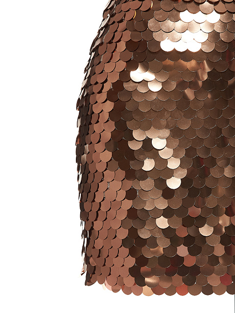 Бронзовая юбка-мини в крупных пайетках, 4