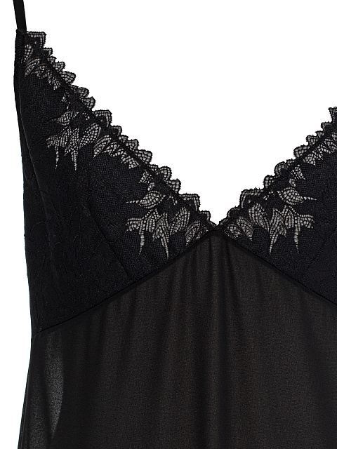 Черное платье-комбинация из шифона, 4