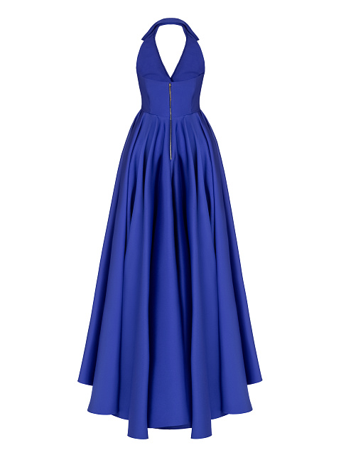 Синее платье-макси с открытой спиной, 2
