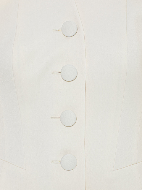 Молочный костюм-двойка с объемными рукавами, 12