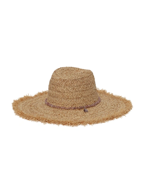 Соломенная шляпа с отделкой из кунцита, 1