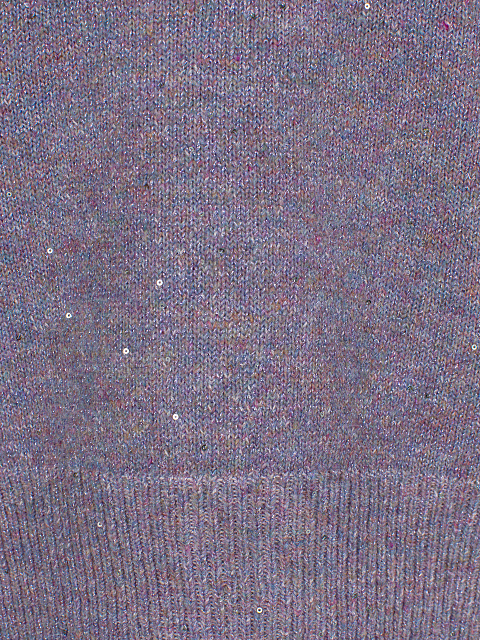 Фиолетовый пуловер с люрексом и пайетками, 3